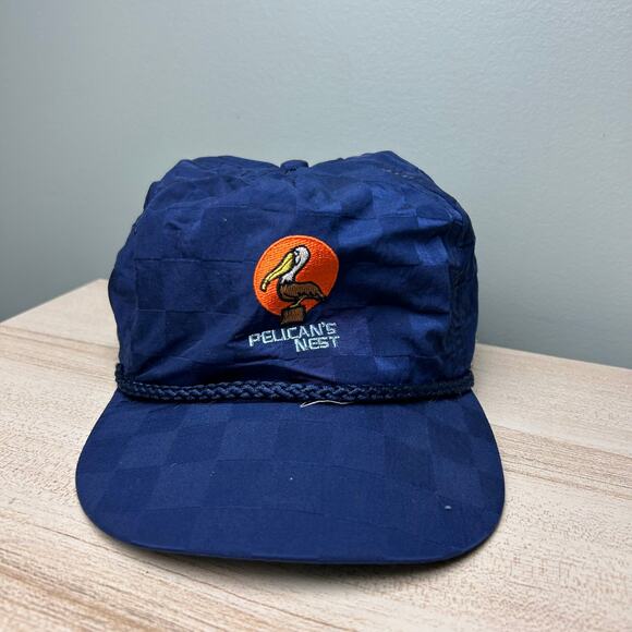 Vintage Other - Vintage Pelican's Nest Golf Hat Imperial Headwear Nylon Rope Cap Snapback Blue